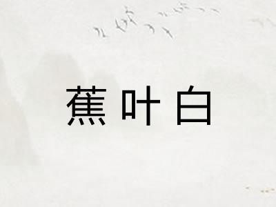 蕉叶白