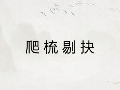 爬梳剔抉
