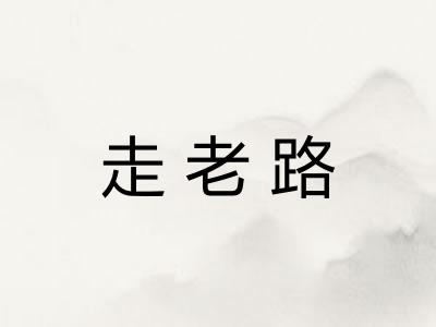 走老路 走老路