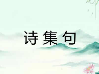 诗集句 诗集句