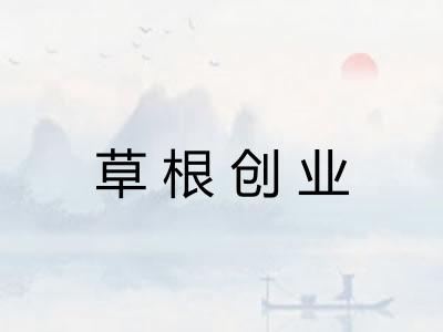 草根创业 草根创业