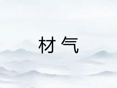 材气 材气