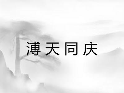 溥天同庆