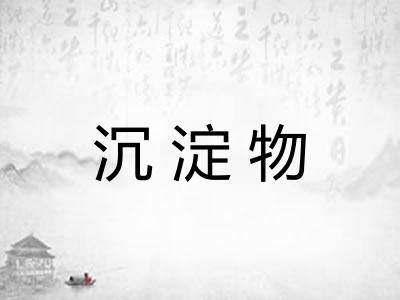 沉淀物