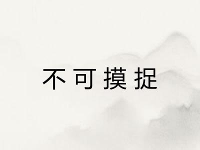 不可摸捉