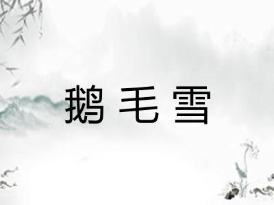 鹅毛雪