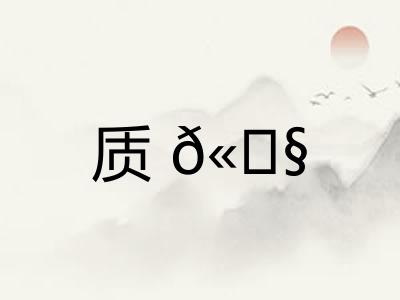 质𫓧 质𫓧