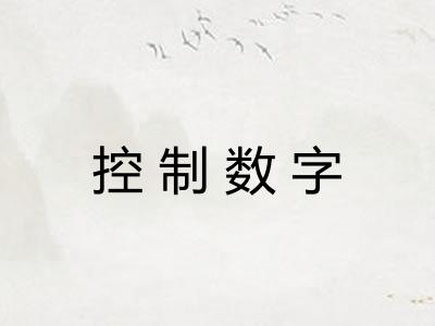 控制数字