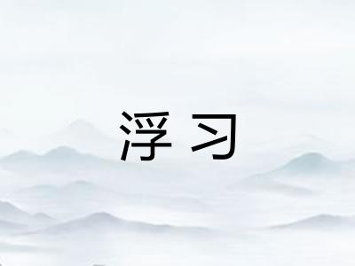 浮习 浮习