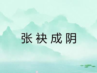 张袂成阴