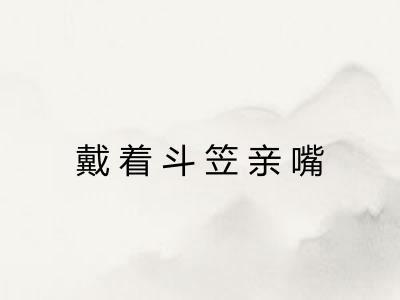 戴着斗笠亲嘴