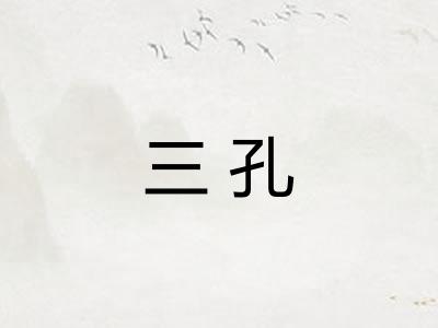 三孔 三孔