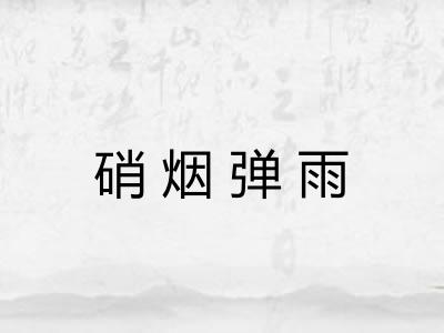 硝烟弹雨