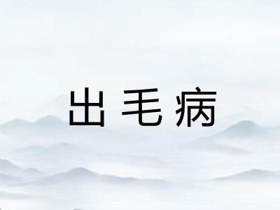 出毛病