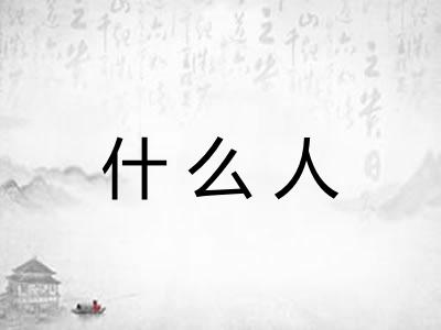 什么人