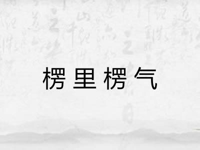楞里楞气