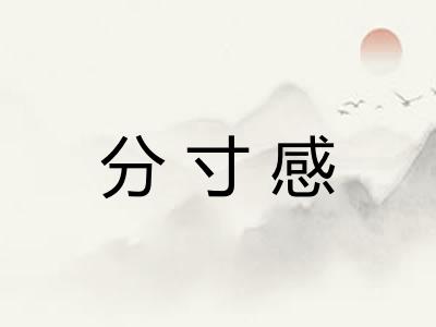 分寸感 分寸感