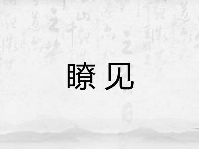 瞭见 瞭见