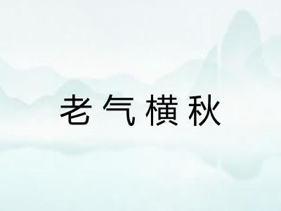 老气横秋