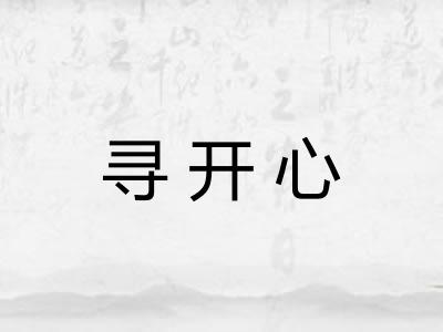 寻开心