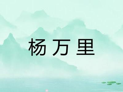 杨万里 杨万里