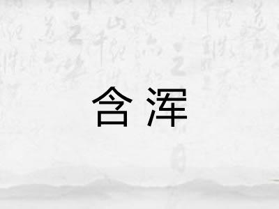 含浑 含浑