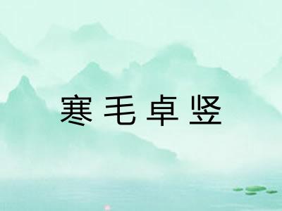 寒毛卓竖