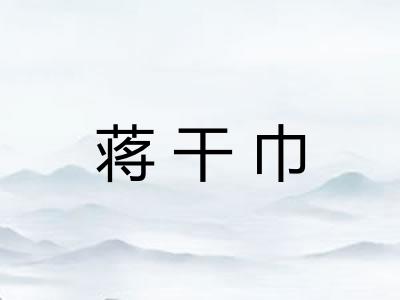 蒋干巾
