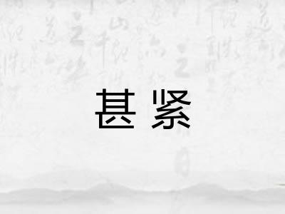 甚紧