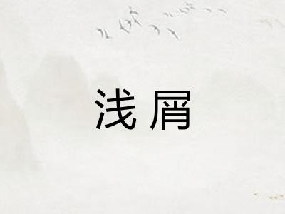 浅屑