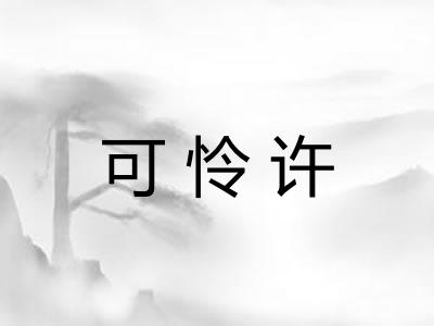 可怜许
