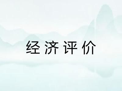 经济评价