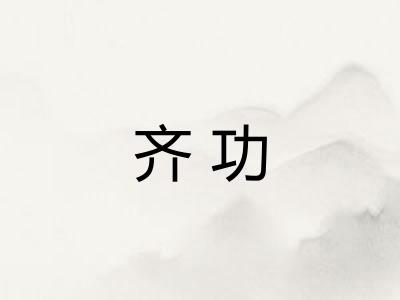 齐功 齐功