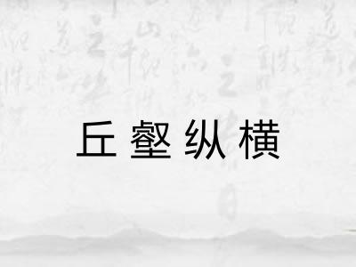 丘壑纵横 丘壑纵横