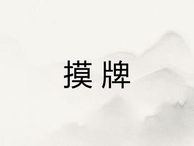 摸牌