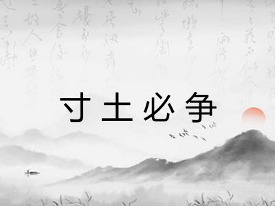 寸土必争