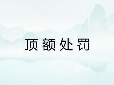 顶额处罚 顶额处罚