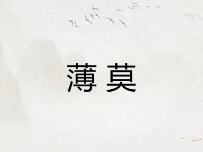 薄莫