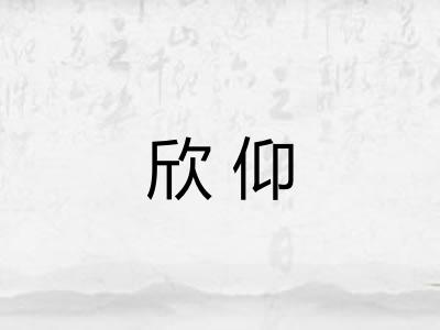 欣仰