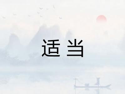 适当 适当