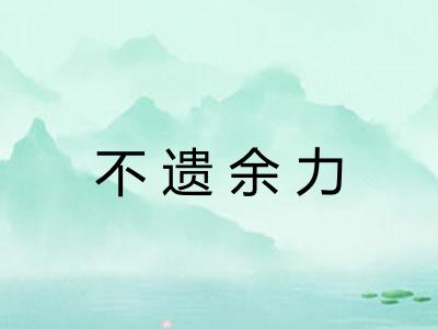 不遗余力