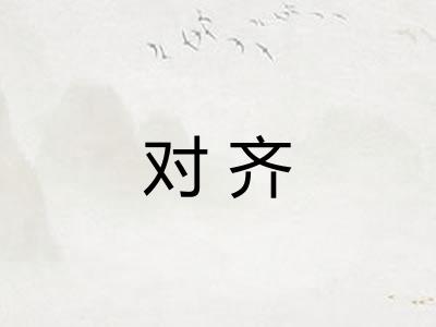 对齐 对齐