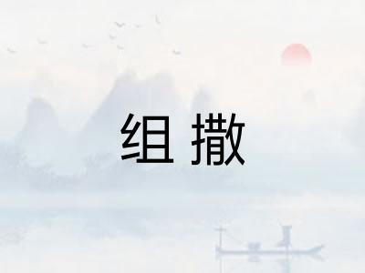 组撒