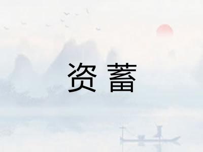 资蓄 资蓄