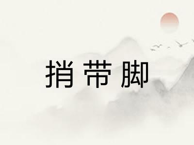 捎带脚