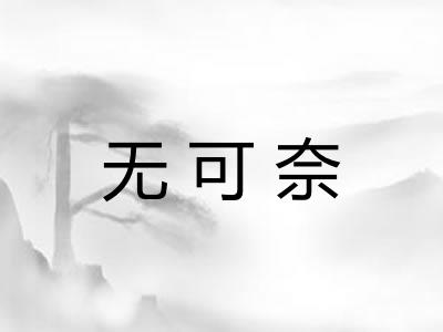 无可奈 无可奈
