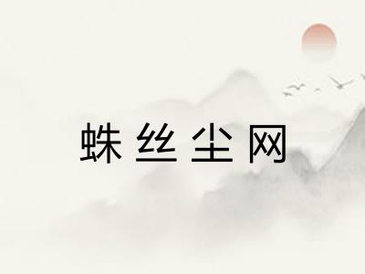 蛛丝尘网