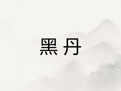 黑丹