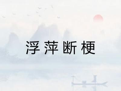 浮萍断梗