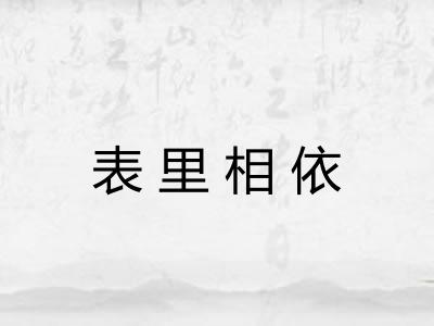 表里相依